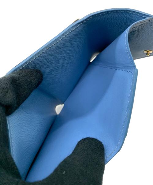 LOUIS VUITTON（ルイ ヴィトン）LOUIS VUITTON (ルイ ヴィトン) 3つ折り財布　ダミエ・アズール ポルトフォイユ・ゾエ スカイブルー×ホワイトの古着・服飾アイテム