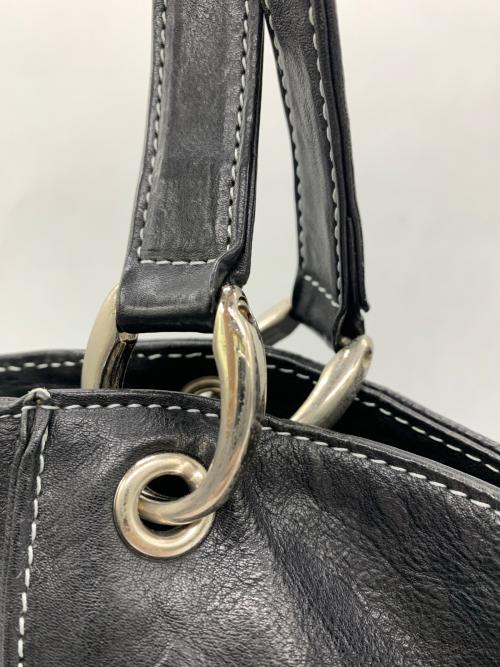 KITAMURA（キタムラ）KITAMURA (キタムラ) レザーハンドバッグ ブラックの古着・服飾アイテム