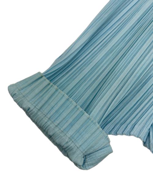 PLEATS PLEASE ISSEY MIYAKE（プリーツプリーズ イッセイミヤケ）PLEATS PLEASE ISSEY MIYAKE (プリーツプリーズ イッセイミヤケ) プリーツカーディガン スカイブルー サイズ:3の古着・服飾アイテム
