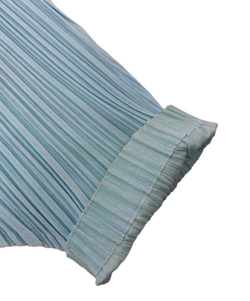 PLEATS PLEASE ISSEY MIYAKE（プリーツプリーズ イッセイミヤケ）PLEATS PLEASE ISSEY MIYAKE (プリーツプリーズ イッセイミヤケ) プリーツカーディガン スカイブルー サイズ:3の古着・服飾アイテム