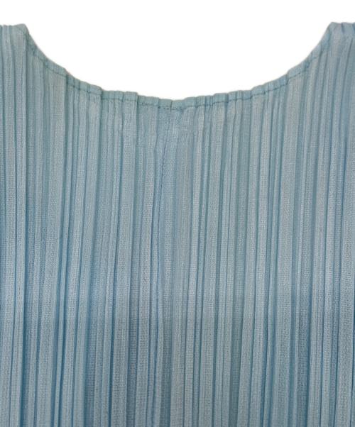 PLEATS PLEASE ISSEY MIYAKE（プリーツプリーズ イッセイミヤケ）PLEATS PLEASE ISSEY MIYAKE (プリーツプリーズ イッセイミヤケ) プリーツカーディガン スカイブルー サイズ:3の古着・服飾アイテム