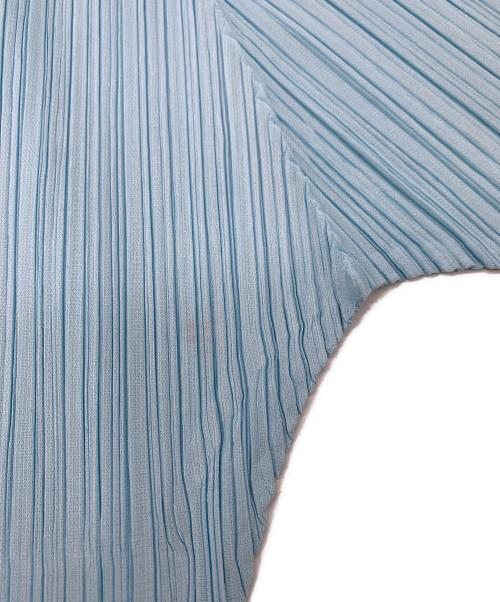 PLEATS PLEASE ISSEY MIYAKE（プリーツプリーズ イッセイミヤケ）PLEATS PLEASE ISSEY MIYAKE (プリーツプリーズ イッセイミヤケ) プリーツカーディガン スカイブルー サイズ:3の古着・服飾アイテム