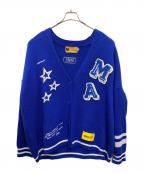 MAMCエムエーエムシー）の古着「ニットカーディガン」｜ブルー