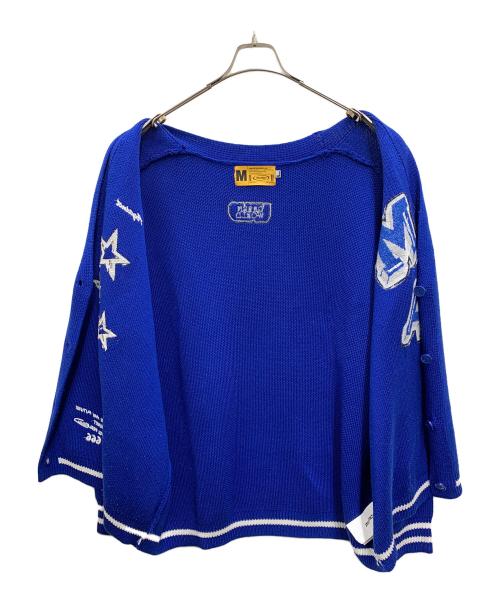 MAMC（エムエーエムシー）MAMC (エムエーエムシー) ニットカーディガン ブルー サイズ:Lの古着・服飾アイテム