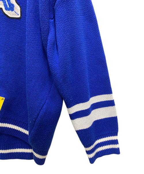 MAMC（エムエーエムシー）MAMC (エムエーエムシー) ニットカーディガン ブルー サイズ:Lの古着・服飾アイテム