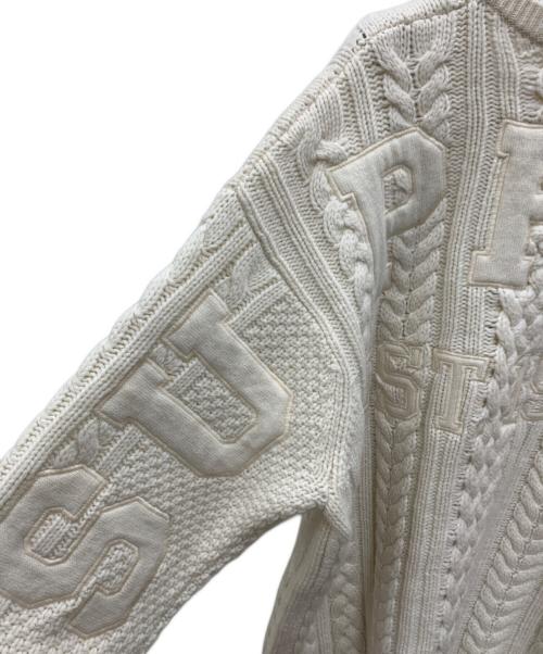 SUPREME（シュプリーム）Supreme (シュプリーム) Applique Cable Knit Sweater アイボリー サイズ:XLの古着・服飾アイテム