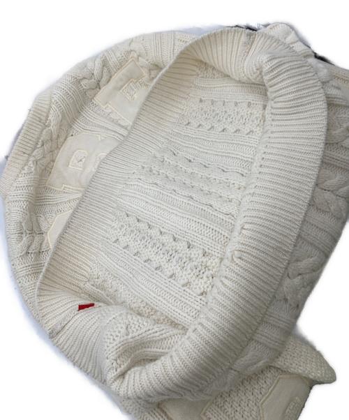 SUPREME（シュプリーム）Supreme (シュプリーム) Applique Cable Knit Sweater アイボリー サイズ:XLの古着・服飾アイテム