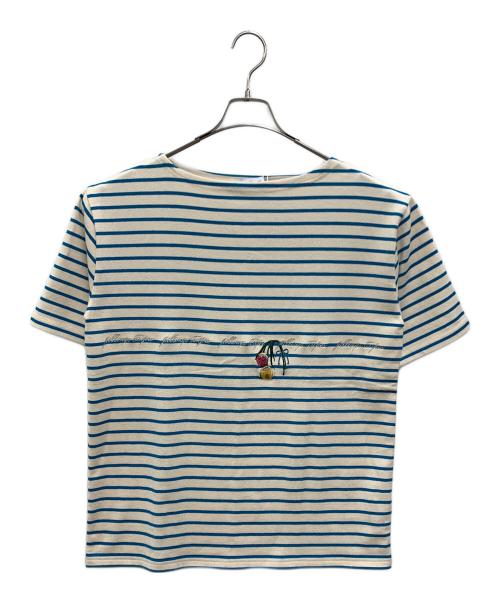 pillings（ピリングス）pillings (ピリングス) カットソー アイボリー×ブルー サイズ:FREE 未使用品の古着・服飾アイテム