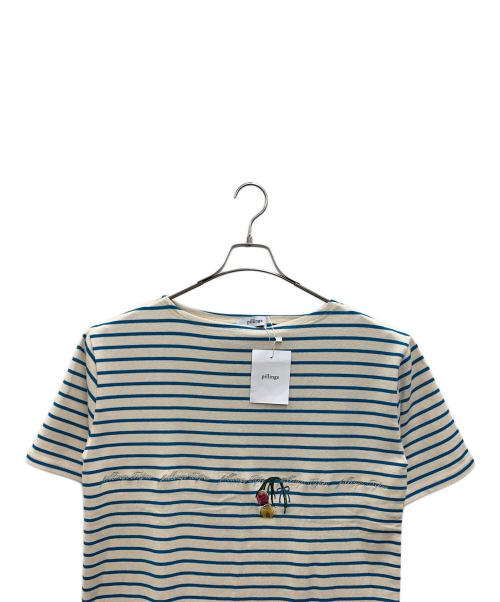 pillings（ピリングス）pillings (ピリングス) カットソー アイボリー×ブルー サイズ:FREE 未使用品の古着・服飾アイテム