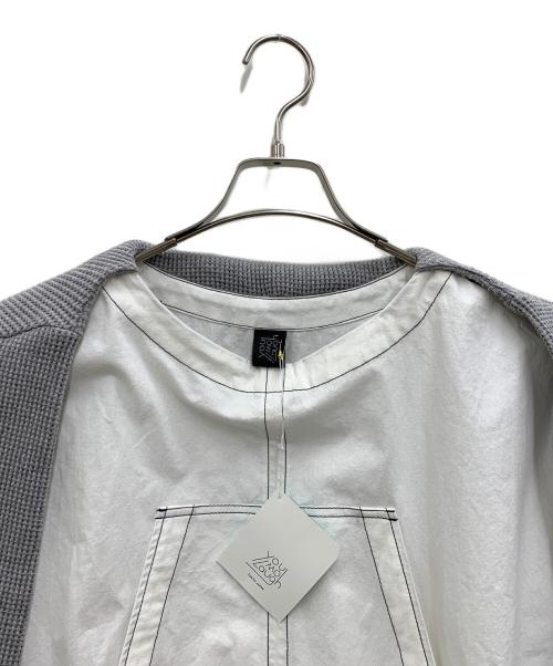 youmolaugh（ユーモラフ）youmolaugh (ユーモラフ) 変形チュニック ホワイト×グレー サイズ:FREE 未使用品の古着・服飾アイテム