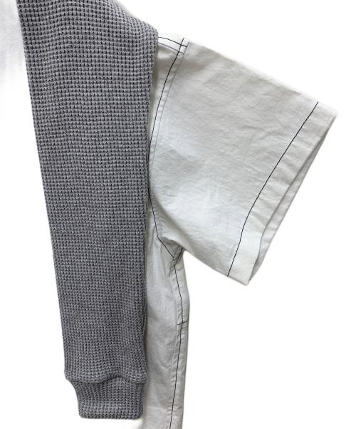 youmolaugh（ユーモラフ）youmolaugh (ユーモラフ) 変形チュニック ホワイト×グレー サイズ:FREE 未使用品の古着・服飾アイテム