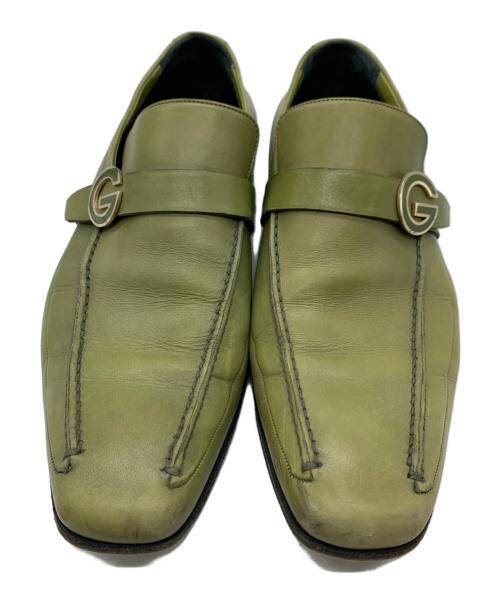 GUCCI（グッチ）GUCCI (グッチ) ドレスシューズ オリーブ サイズ:41 1\2の古着・服飾アイテム