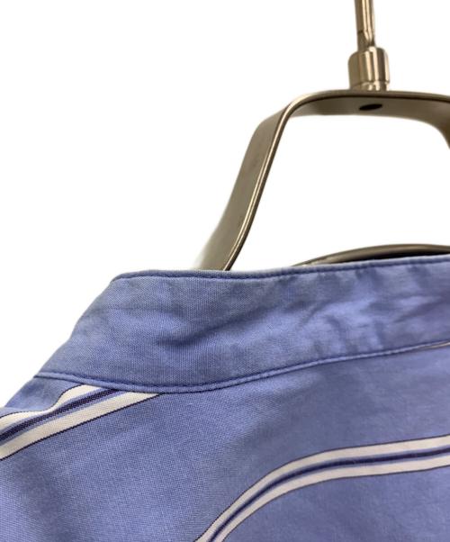 manon（マノン）MANON (マノン) ストライプアミカルシャツ スカイブルーの古着・服飾アイテム