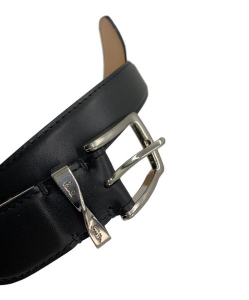 PAUL SMITH（ポールスミス）Paul Smith (ポールスミス) レザーベルト ブラックの古着・服飾アイテム