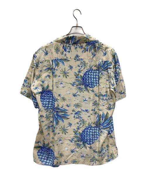KONABAY（コナベイハワイ）KONABAY (コナベイハワイ) アロハシャツ ベージュ×ブルー サイズ:Lの古着・服飾アイテム