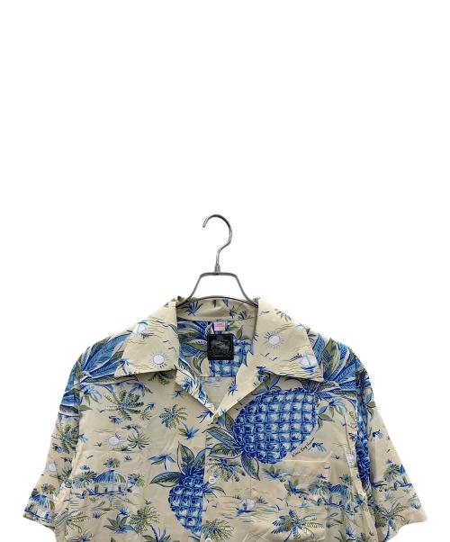 KONABAY（コナベイハワイ）KONABAY (コナベイハワイ) アロハシャツ ベージュ×ブルー サイズ:Lの古着・服飾アイテム