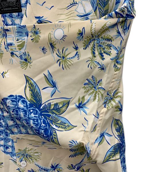 KONABAY（コナベイハワイ）KONABAY (コナベイハワイ) アロハシャツ ベージュ×ブルー サイズ:Lの古着・服飾アイテム