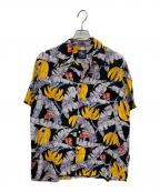 KONABAYコナベイハワイ）の古着「アロハシャツ」｜ブラック×イエロー