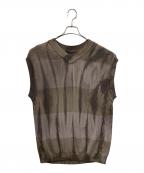 RED EARレッドイアー）の古着「ニットベスト」｜ブラウン