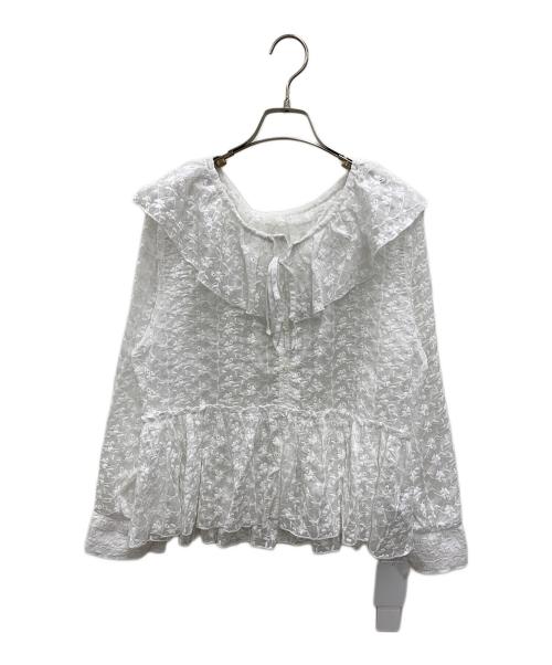 SHENERY（シーナリー）SHENERY (シーナリー) レースシャツ ホワイト サイズ:FREE 未使用品の古着・服飾アイテム