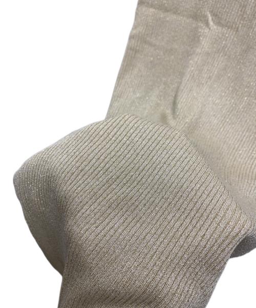 apart by lowrys（アパートバイローリーズ）apart by lowrys (アパートバイローリーズ) ラメニットスカート ベージュ サイズ:FREE 未使用品の古着・服飾アイテム