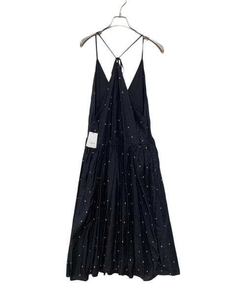 apart by（アパートバイ）Apart by (アパートバイ) キャミソールワンピース ブラック×ホワイト サイズ:FREE 未使用品の古着・服飾アイテム