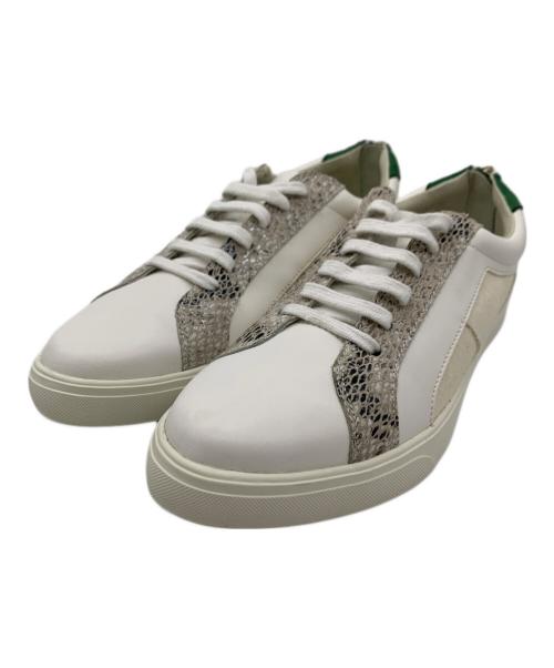 BARNYARDSTORM（バンヤードストーム）BARNYARDSTORM (バンヤードストーム) バックZIPスニーカー ベージュ×グリーン サイズ:35 未使用品の古着・服飾アイテム