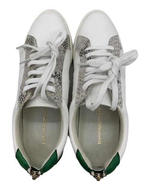 BARNYARDSTORM（バンヤードストーム）BARNYARDSTORM (バンヤードストーム) バックZIPスニーカー ベージュ×グリーン サイズ:35 未使用品の古着・服飾アイテム