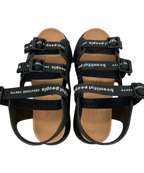 beautiful people（ビューティフルピープル）beautiful people (ビューティフルピープル) UNITED TOKYO (ユナイテッドトーキョー) バックルストラップスポーツサンダル ブラック サイズ:2の古着・服飾アイテム