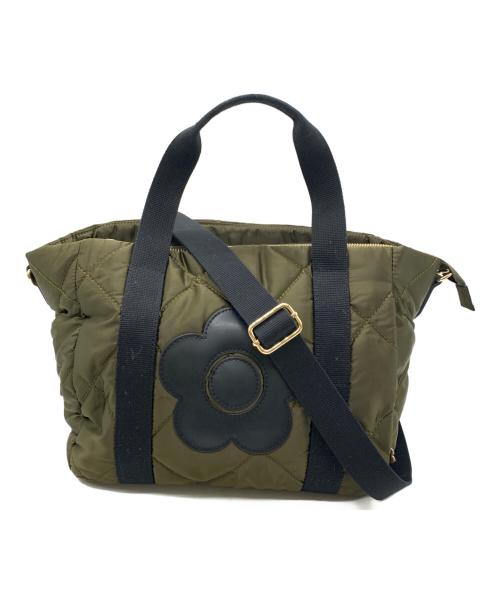 MARY QUANT（マリークヮント）MARY QUANT (マリークヮント) キルティングトートバッグ オリーブの古着・服飾アイテム
