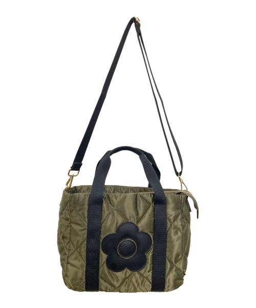 MARY QUANT（マリークヮント）MARY QUANT (マリークヮント) キルティングトートバッグ オリーブの古着・服飾アイテム