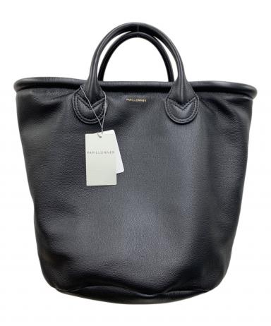 未使用級　PAPILLONNER　バケツバッグ　レザー　シボ革　　ブラック 1029006757861034_01_7422w.jpeg