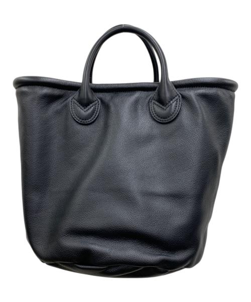 Papillonner（パピヨネ）PAPILLONNER (パピヨネ) バケツトートレザーバッグ ブラック 未使用品の古着・服飾アイテム