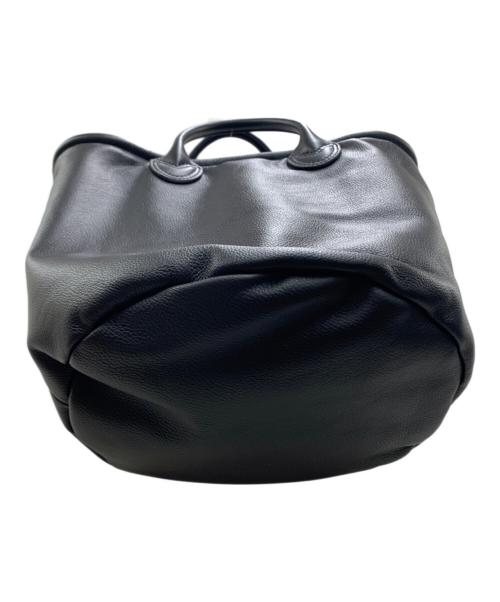 Papillonner（パピヨネ）PAPILLONNER (パピヨネ) バケツトートレザーバッグ ブラック 未使用品の古着・服飾アイテム