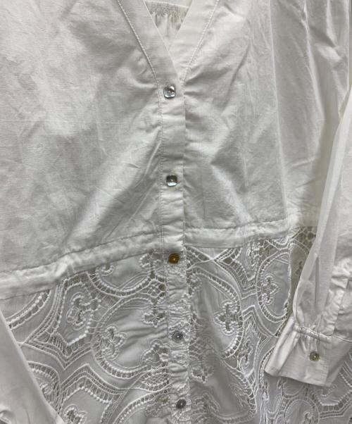 SHENERY（シーナリー）SHENERY (シーナリー) カットワークレースペプラムブラウス ホワイト サイズ:FREE 未使用品の古着・服飾アイテム