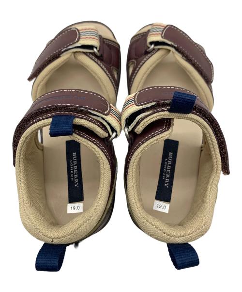 BURBERRY LONDON（バーバリーロンドン）BURBERRY LONDON (バーバリーロンドン) ストラップサンダル ブラウン×ベージュ サイズ:19.0 未使用品の古着・服飾アイテム