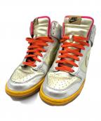 NIKEナイキ）の古着「ハイカットスニーカー」｜シャンパンゴールド×シルバー