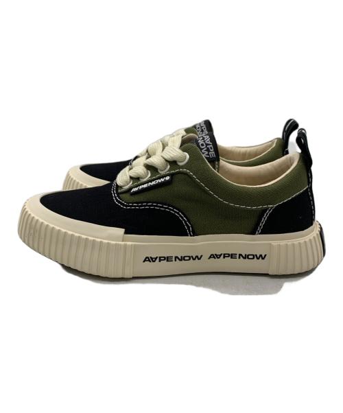 Aape BY A BATHING APE（エーエイプ バイ アベイシングエイプ）Aape BY A BATHING APE (エーエイプ バイ アベイシングエイプ) AAPE NOW SHOES 'GALAXY LITE' ブラック×グリーン サイズ:25の古着・服飾アイテム
