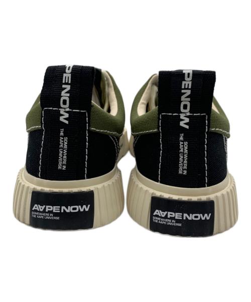 Aape BY A BATHING APE（エーエイプ バイ アベイシングエイプ）Aape BY A BATHING APE (エーエイプ バイ アベイシングエイプ) AAPE NOW SHOES 'GALAXY LITE' ブラック×グリーン サイズ:25の古着・服飾アイテム