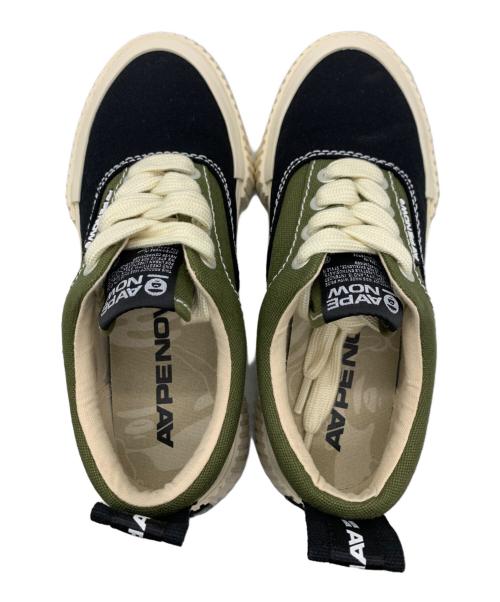Aape BY A BATHING APE（エーエイプ バイ アベイシングエイプ）Aape BY A BATHING APE (エーエイプ バイ アベイシングエイプ) AAPE NOW SHOES 'GALAXY LITE' ブラック×グリーン サイズ:25の古着・服飾アイテム