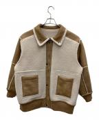 FREAK'S STOREフリークスストア）の古着「リバーシブルフェイクムートンボアブルゾン」｜ブラウン×ベージュ