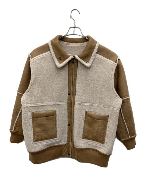 FREAK'S STORE（フリークスストア）FREAK'S STORE (フリークストア) リバーシブルフェイクムートンボアブルゾン ブラウン×ベージュ サイズ:FREEの古着・服飾アイテム