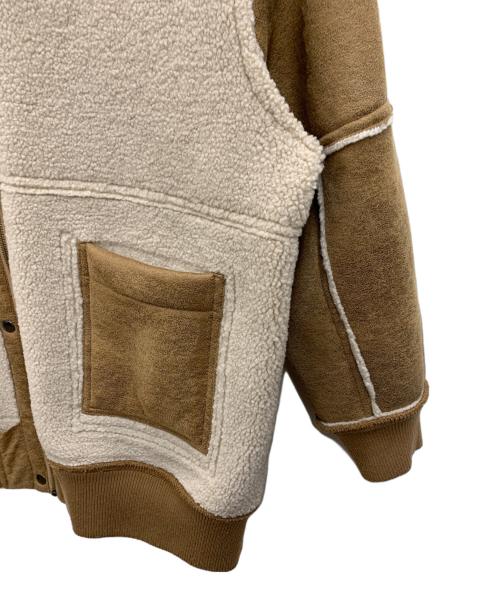 FREAK'S STORE（フリークスストア）FREAK'S STORE (フリークストア) リバーシブルフェイクムートンボアブルゾン ブラウン×ベージュ サイズ:FREEの古着・服飾アイテム