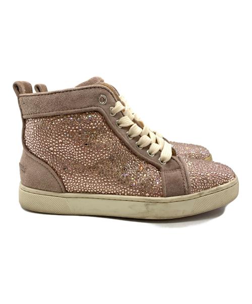Christian Louboutin（クリスチャン・ルブタン）Christian Louboutin (クリスチャン・ルブタン) ハイカットスニーカー ピンク×ホワイト サイズ:35の古着・服飾アイテム