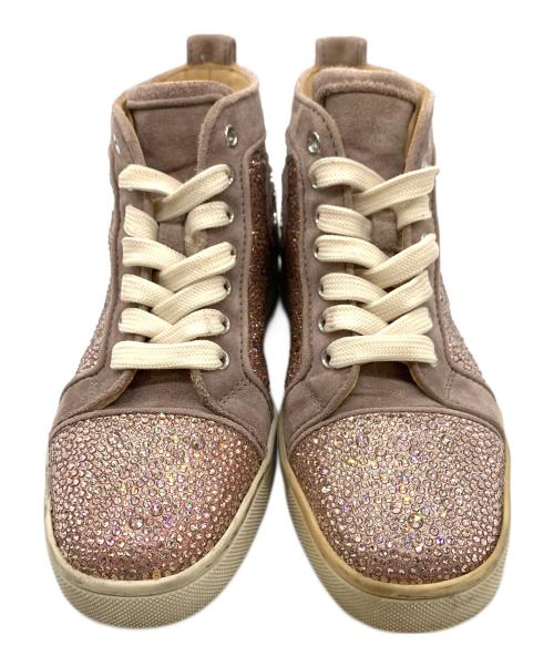 Christian Louboutin（クリスチャン・ルブタン）Christian Louboutin (クリスチャン・ルブタン) ハイカットスニーカー ピンク×ホワイト サイズ:35の古着・服飾アイテム
