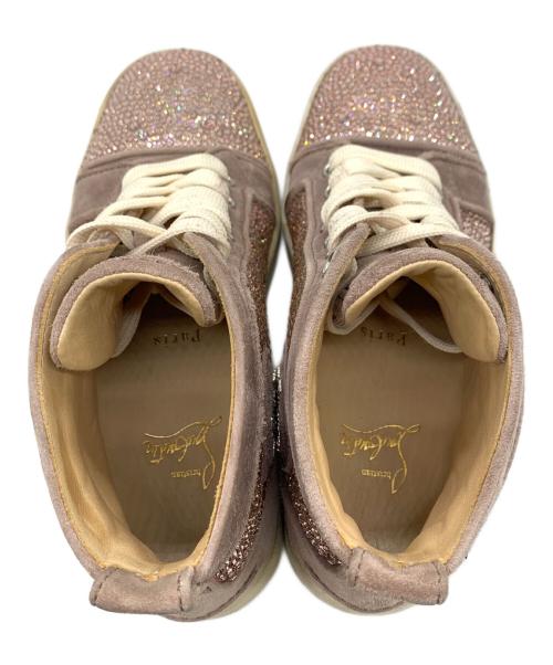Christian Louboutin（クリスチャン・ルブタン）Christian Louboutin (クリスチャン・ルブタン) ハイカットスニーカー ピンク×ホワイト サイズ:35の古着・服飾アイテム