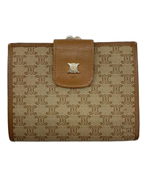 CELINE（セリーヌ）CELINE (セリーヌ) 2つ折り財布 ブラウン×ベージュの古着・服飾アイテム