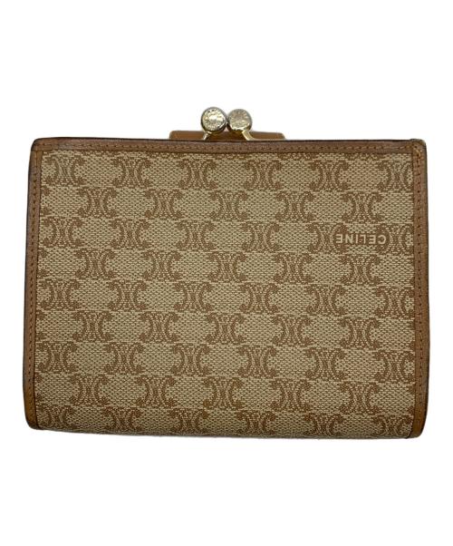 CELINE（セリーヌ）CELINE (セリーヌ) 2つ折り財布 ブラウン×ベージュの古着・服飾アイテム