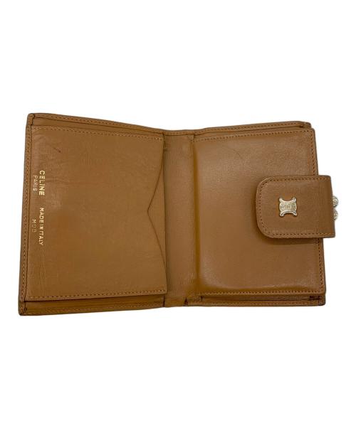CELINE（セリーヌ）CELINE (セリーヌ) 2つ折り財布 ブラウン×ベージュの古着・服飾アイテム
