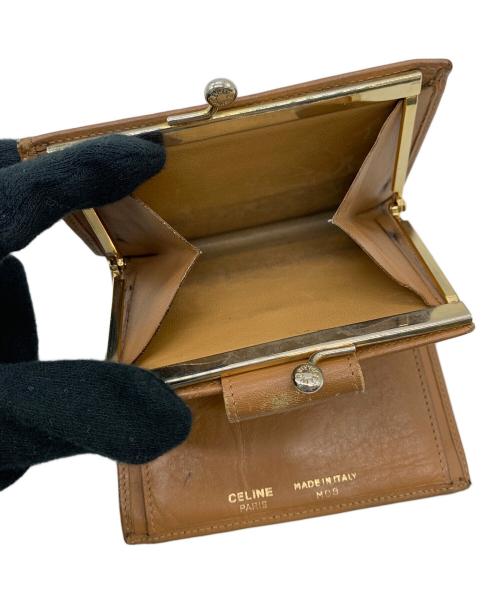 CELINE（セリーヌ）CELINE (セリーヌ) 2つ折り財布 ブラウン×ベージュの古着・服飾アイテム